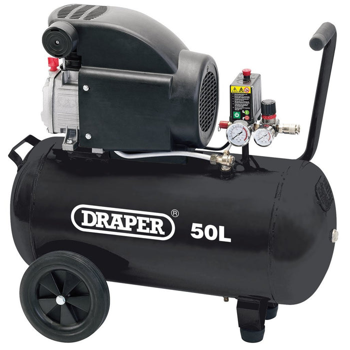 Draper Direct Drive Oiled Air Compressor, 50L, 1.5kW 24981 Draper - Dynamic Drive