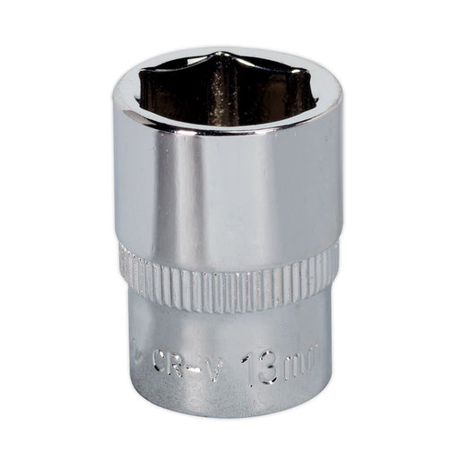 Sealey WallDrive Socket 13mm 1/4"Sq Drive Fully Polished SP1413 Sealey - Dynamic Drive