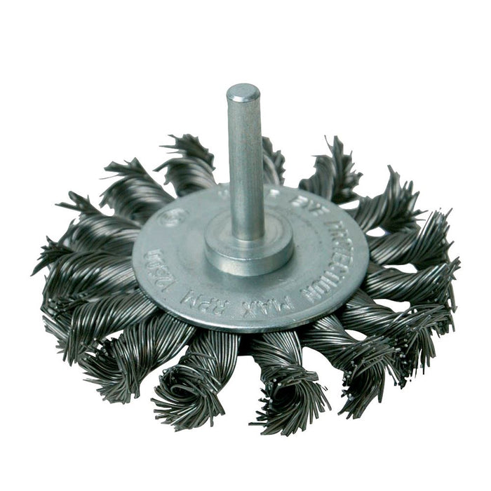 Silverline Rotary Steel Twist-Knot Wheel 75mm 456933 Silverline - Dynamic Drive
