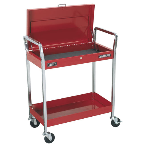 Sealey Trolley 2-Level Heavy-Duty with Lockable Top CX104 Sealey - Dynamic Drive