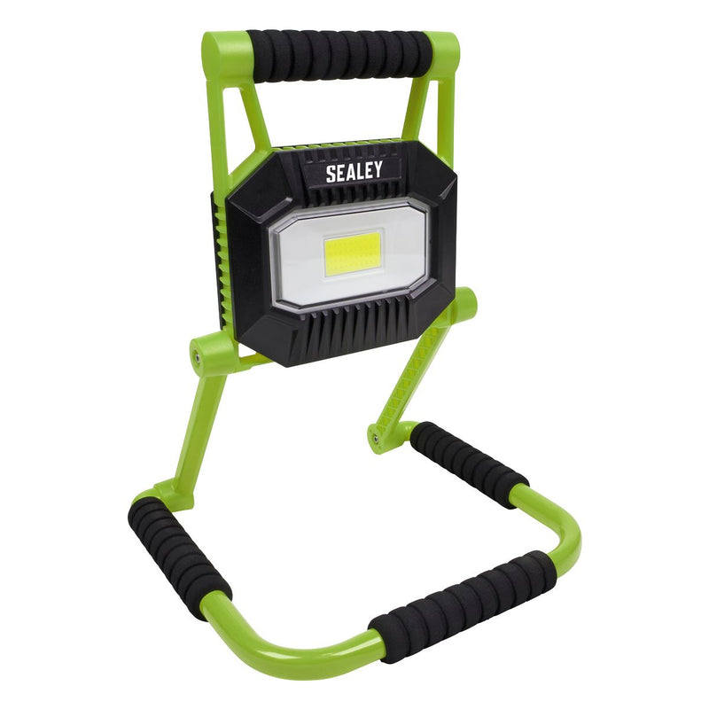 Sealey Rechargeable Portable Fold Flat Floodlight 20W COB LED Lithium-ion Sealey - Dynamic Drive