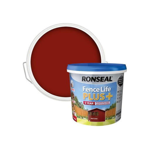 Ronseal Fence Life Plus+ Red Cedar 5 litre Ronseal - Dynamic Drive