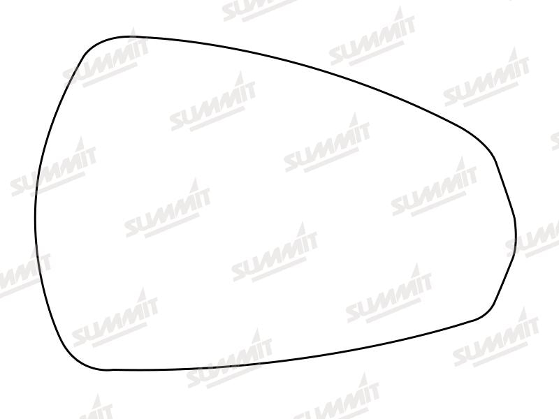 Summit Stick-On Aspheric Mirror Glass fits Audi A3 13 on RHS Summit - Dynamic Drive