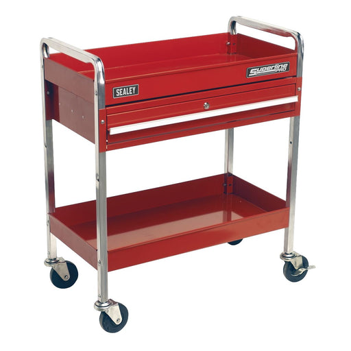 Sealey Trolley 2-Level Heavy-Duty with Lockable Drawer CX101D Sealey - Dynamic Drive