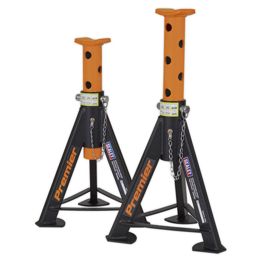 Sealey Axle Stands (Pair) 6tonne Capacity per Stand - Orange AS6O Sealey  - Dynamic Drive