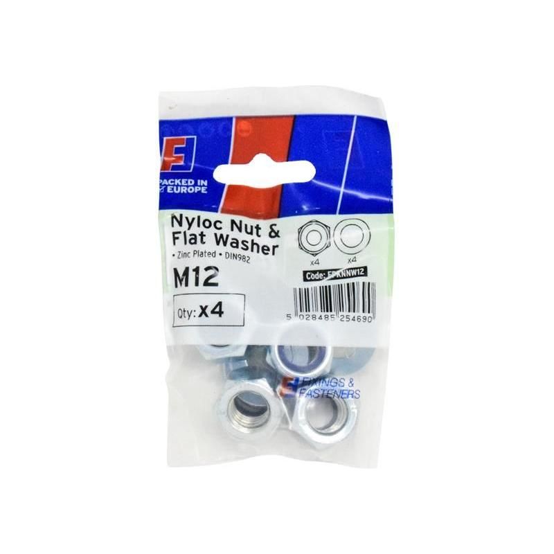 Forgefix Nyloc Nut & Washer M12 ForgePack 4 ForgeFix - Dynamic Drive