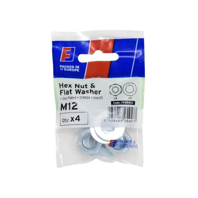 Forgefix Nut & Washer M12 ForgePack 4 ForgeFix - Dynamic Drive