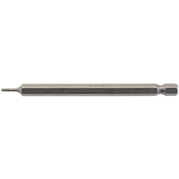 Draper TX-STAR Insert Bit, 1/4" Hex, 100mm Long, T6 (Pack of 1) Draper - Dynamic Drive