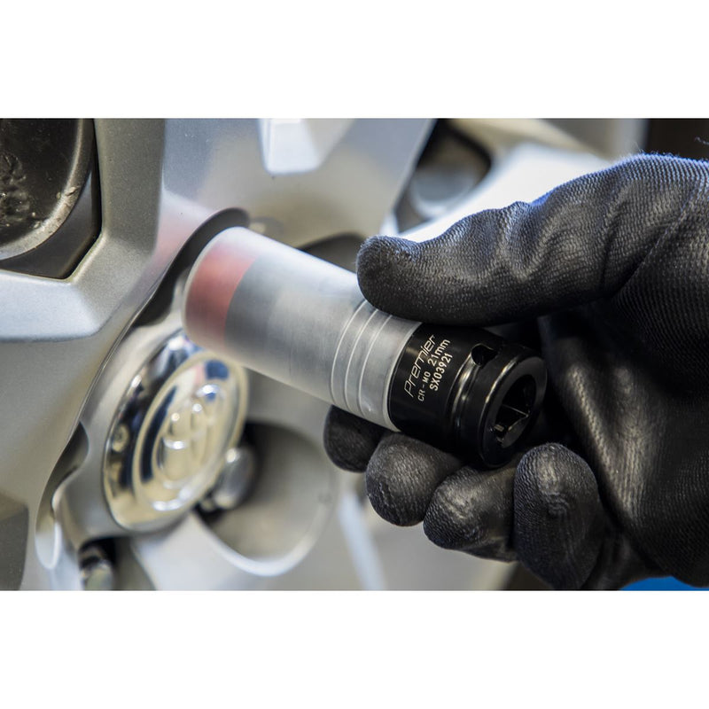 Sealey Alloy Wheel Ultra-Power Impact Socket 21mm 1/2"Sq Drive SX03921 Sealey - Dynamic Drive
