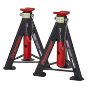 Sealey AXLe Stands (Pair) 6 Tonne Capacity per Stand Red AS6R Sealey - Dynamic Drive