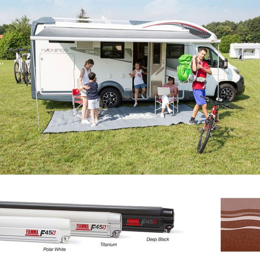 Fiamma Polar White F45S 350 Awning Sahara Fabric Fiamma - Dynamic Drive