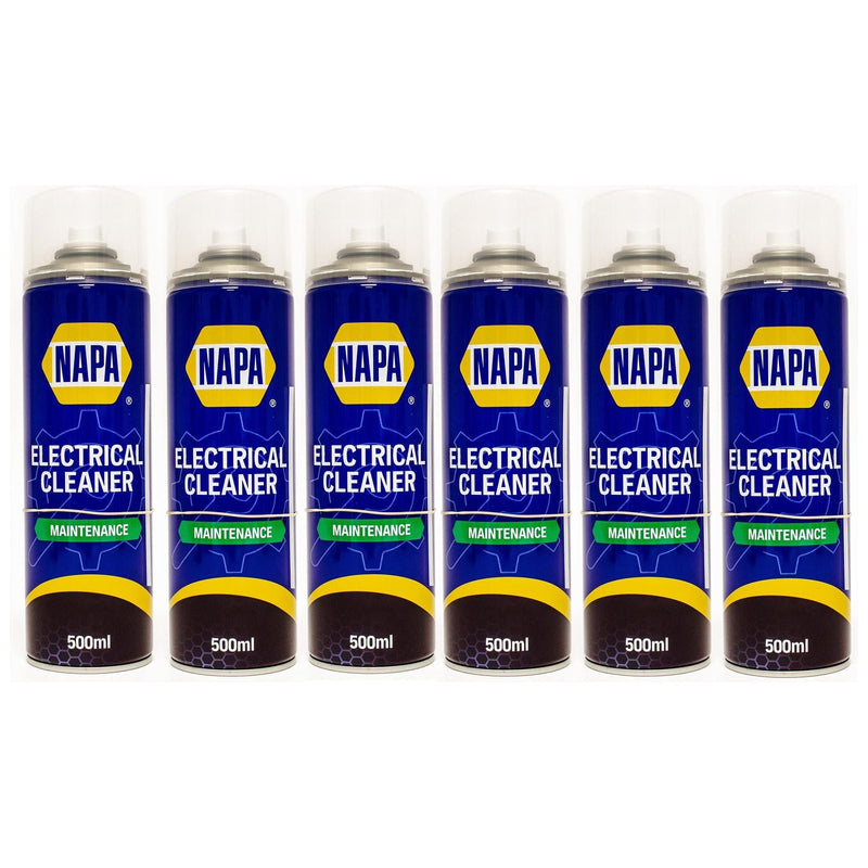 6x NAPA Electrical Contact Cleaner Switch Circuit Dirt Spray Cleaner 500ml NAPA - Dynamic Drive