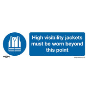 Sealey Mandatory Safety Sign High Visibility Jackets Must Be Worn Beyond This Po Sealey - Dynamic Drive