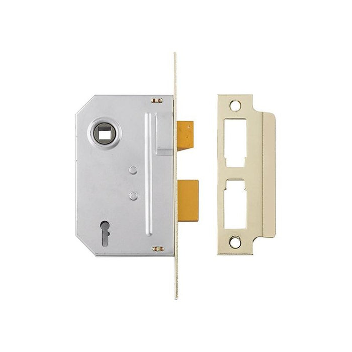 Yale Locks PM320 3 Lever Mortice Sashlock Polished Brass 79mm 3in Yale Locks - Dynamic Drive