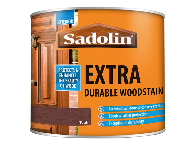 Sadolin Extra Durable Woodstain Teak 500ml Sadolin - Dynamic Drive