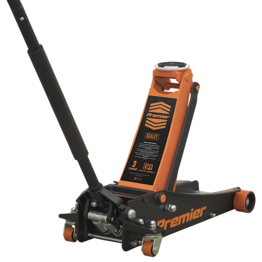 Sealey Trolley Jack 3 Tonne Rocket Lift Orange 3040AO Sealey - Dynamic Drive