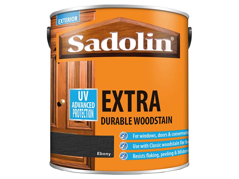 Sadolin Extra Durable Woodstain Ebony 2.5 litre Sadolin - Dynamic Drive