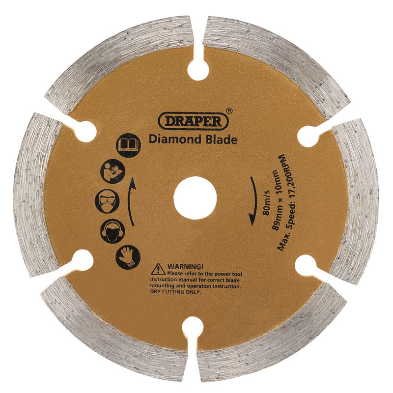 Draper 89mm Diamond Blade for Draper Storm Force Mini Plunge Saw 25976 Draper - Dynamic Drive