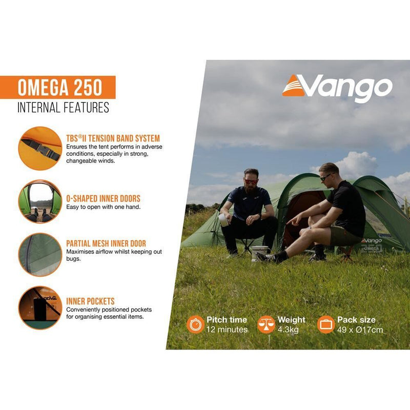 Vango Omega 250 Tent Forest Green Vango - Dynamic Drive