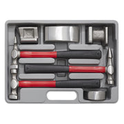 Sealey Panel Beating Set 7pc Drop-Forged Fibreglass Shafts CB707 Sealey - Dynamic Drive