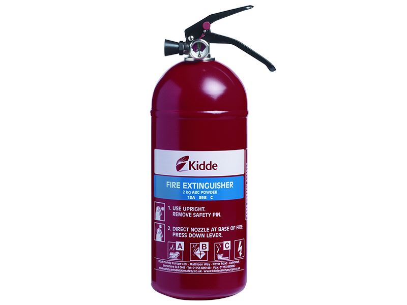 Kidde Fire Extinguisher Multipurpose 2.0kg ABC Kidde - Dynamic Drive