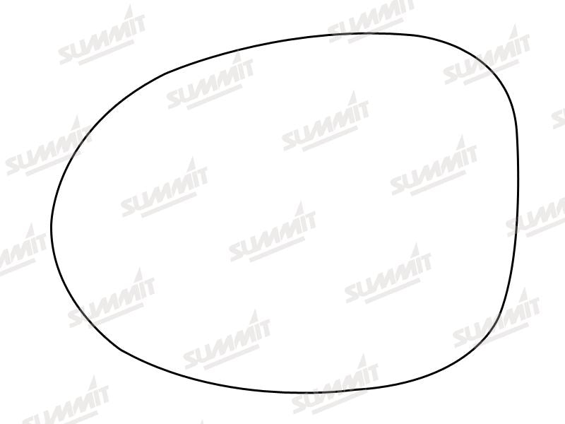 Summit Stick-On Standard Mirror Glass fits Renault Twingo LHS Summit - Dynamic Drive
