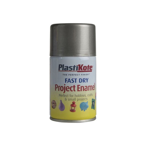 Plastikote Fast Dry Enamel Aerosol Pewter 100ml PlastiKote - Dynamic Drive