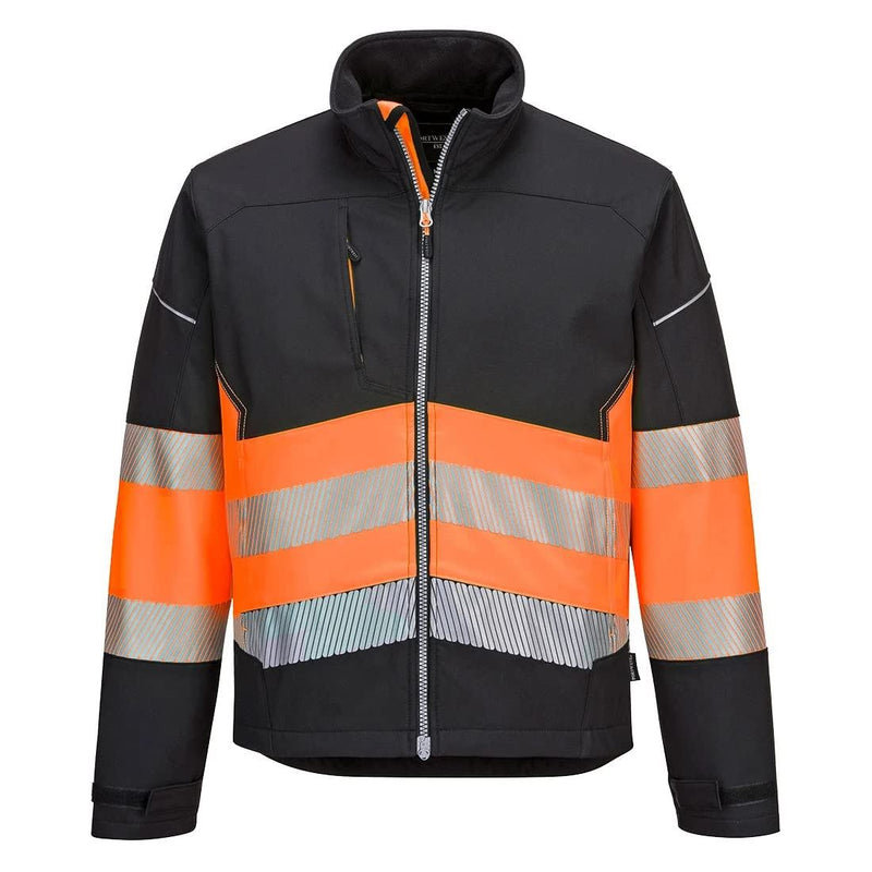 Portwest Pw3 Hi-Vis Class 1 Softshell Jacket (3L) Smal PW375BKYS Portwest - Dynamic Drive