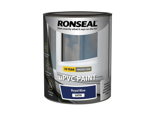 Ronseal uPVC Paint Royal Blue Satin 750ml Ronseal - Dynamic Drive