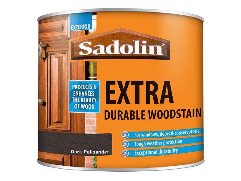 Sadolin Extra Durable Woodstain Dark Palisander 500ml Sadolin - Dynamic Drive