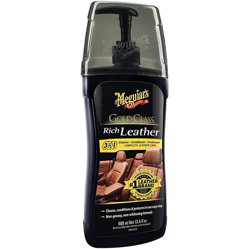 Meguiar's G17914EU Gold Class Rich Leather Cleaner and Conditioner 400ml Meguiar's - Bars 4 Cars