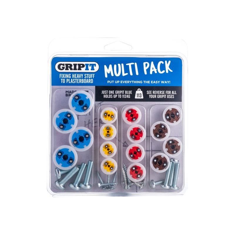Gripit Plasterboard Fixings Multi Pack,16 Piece, Clam Pack Gripit - Dynamic Drive