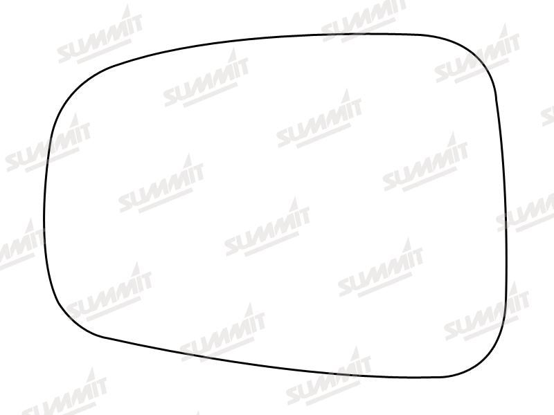 Summit Stick-On Standard Mirror Glass fits Citroen C8, Fiat Ulysee, Lancia Phedra Peugeot 807 LHS Summit - Dynamic Drive