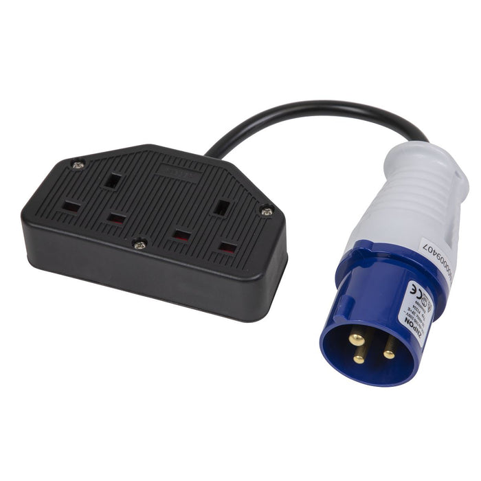 Sealey 16A/13A Twin Trailing Socket & Cable Set WPS16132 Sealey - Dynamic Drive