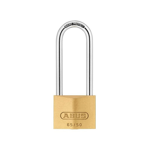 Abus Mechanical 65/50mm Brass Padlock 80mm Long Shackle Carded ABUS Mechanical - Dynamic Drive