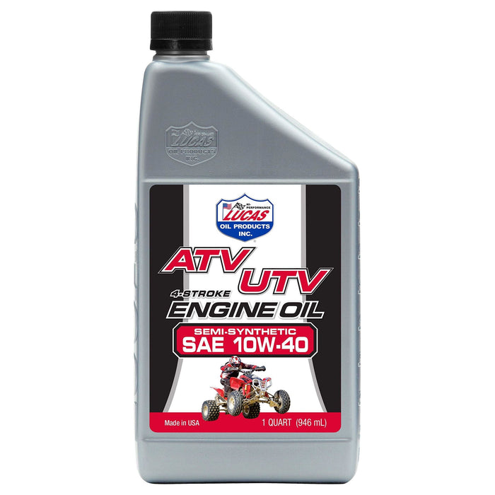 Lucas Oil Semi Syn 10W40 Motor Cycle Atv Oil 946Ml 40720 Lucas Oil - Dynamic Drive