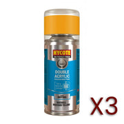 3x Hycote Aerosol Paint for Vauxhall Mustard Yellow 150ml Hycote - Dynamic Drive