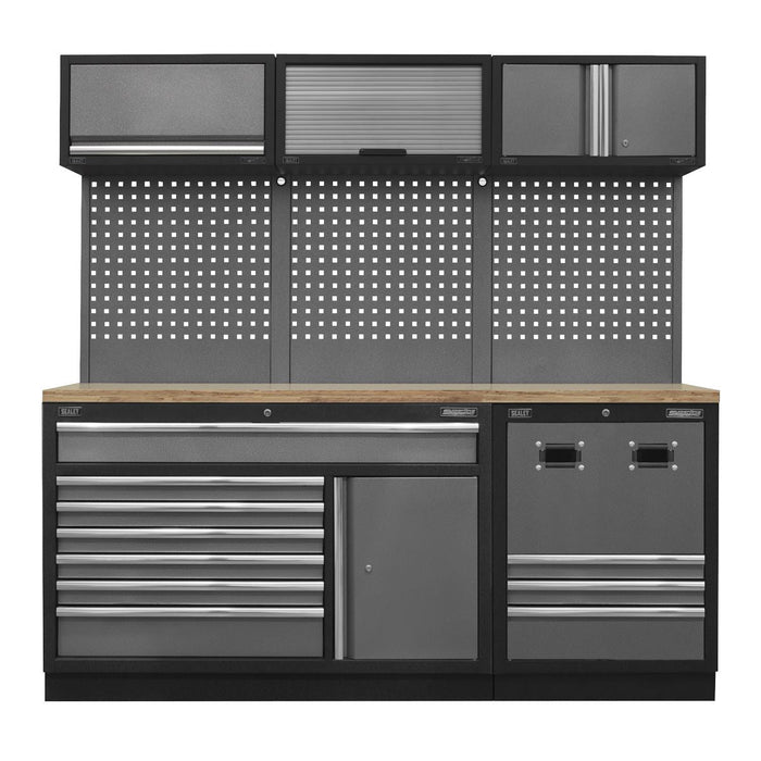 Sealey Modular Storage System Combo Pressed Wood Worktop APMSSTACK14W Sealey - Dynamic Drive