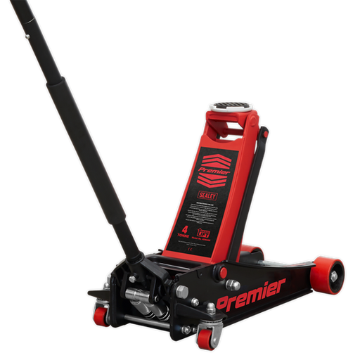 Sealey Trolley Jack 4 Tonne Rocket Lift Red 4040AR Sealey - Dynamic Drive