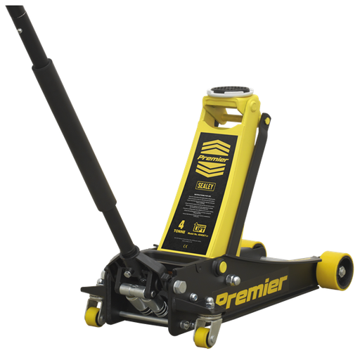Sealey Trolley Jack 4 Tonne Rocket Lift Yellow 4040AY Sealey - Dynamic Drive