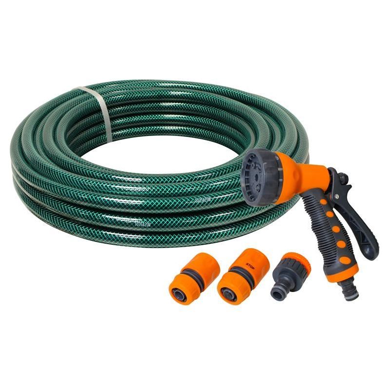 Faithfull PVC Garden Hose 20m with Fittings & Spray Gun Faithfull - Dynamic Drive