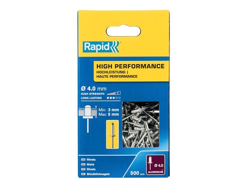 Rapid High Performance Rivets 4 x 8mm (Box 500) Rapid - Dynamic Drive