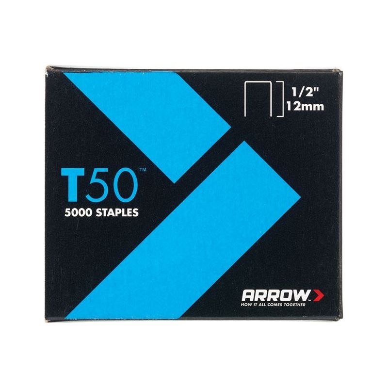 Arrow T50 Staples 12mm (1/2in) (Pack 5000, 4 x 1250) Arrow - Dynamic Drive
