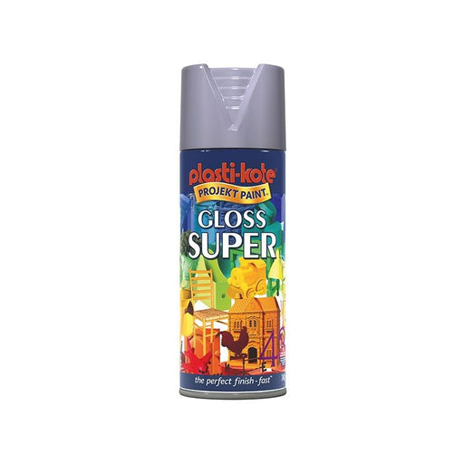 Plastikote Gloss Super Spray Aluminium 400ml PlastiKote - Dynamic Drive