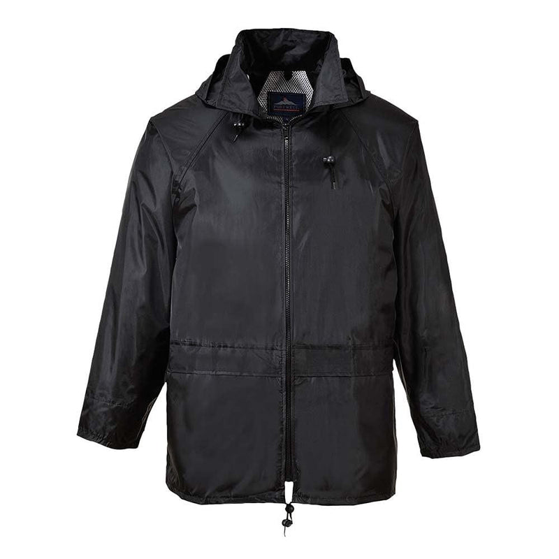 Portwest Classic Rain Jacket - Black - X Large Portwest - Dynamic Drive