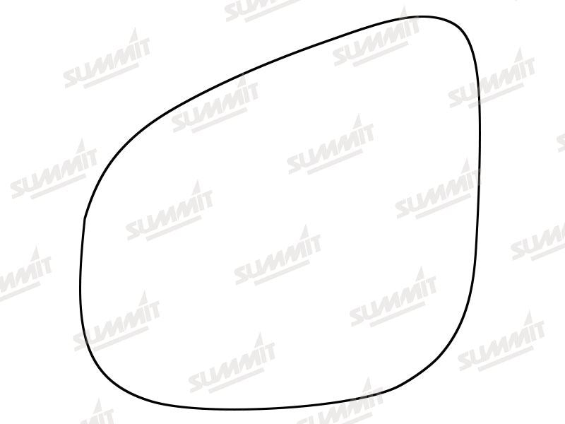 Summit Stick-On Standard Mirror Glass fits Renault Kangoo 12 on LHS Summit - Dynamic Drive