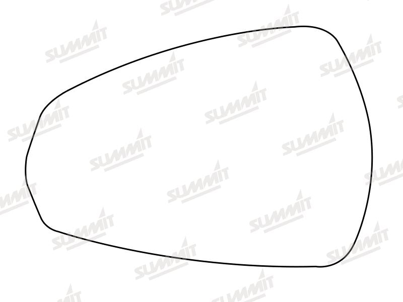 Summit Stick-On Aspheric Mirror Glass fits Audi A3 13 on LHS Summit - Dynamic Drive