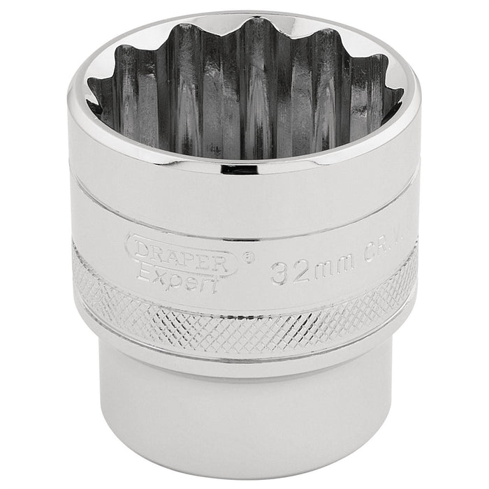Draper HI-TORQ 12 Point Socket, 1/2" Sq. Dr., 32mm 33593 Draper - Dynamic Drive