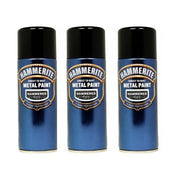 3x 400ml Hammerite HAmmERED BLACK Direct to Rust Metal Spray Paint Aerosol 400ml Hammerite - Dynamic Drive