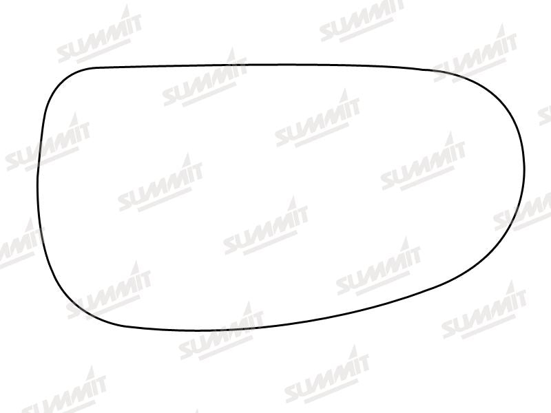 Summit Stick-On Anti Dazzle Mirror Glass fits Audi TT LHS Summit - Dynamic Drive